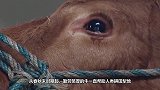 主人刚抱起小牛犊，牛妈妈立即冲上来，把主人顶翻在地！