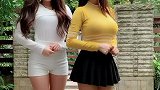 两个闺蜜一起热舞，你喜欢其中哪一个身材