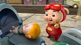 猪猪侠：小呆呆提醒猪猪侠，身后有只黑脸猪，迷糊老师怎么这打扮