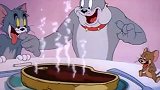 猫和老鼠：汤姆、杰瑞和狗哥分肉吃，杰瑞居然画出了三八线！