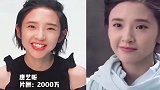 十位一线女星片酬排行，杨幂仅第四，赵丽颖是迪丽热巴的3倍？
