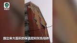 直击北京今年最强大风：墙皮被吹落，砸中楼下轿车