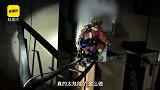 猫困遮雨板，消防高空单梯搭桥施救