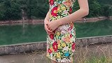 姑娘真漂亮，穿着旗袍，美丽大方！