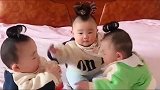 妈妈不在家，奶奶把三胞胎宝宝打扮成这样，真是太可爱了