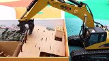 仿真工程车玩具，野生动物世界的建造已经初显成效，鳄鱼头已到位