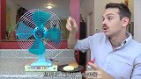 小哥发明热狗新吃法，用风扇挤调味酱花絮才是正片