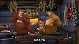 熊出没：光头强高烧烧糊涂了，躺在熊二的怀里，冲他撒娇要苹果吃