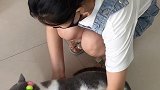 听说你们想看怎么样抱起小猫的，感觉在举重，费点力气，差点就把小猫砸坏了