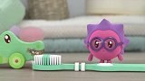 瑞奇宝宝：宝宝们真勤劳，给大恐龙刷牙呢，刷得白白的再玩