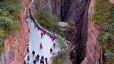 郭亮村，建在悬崖峭壁上的村庄，通往村庄是人工开凿的壁挂公路…万仙胜景万仙山 郭亮挂壁公路 旅行大玩家