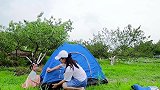 小侄女心心念念的耍水，今天终于如愿以偿了，搭帐篷玩得好开心