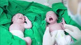 今天真正在接受剖腹产，1个小时以后终于看见，这下儿女双全了