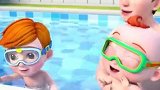 超级宝贝JOJO：宝宝学游泳,爸爸刚教弟弟学游泳就想潜水了