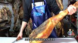 低盐土猪火腿好吃难保存，还没切开就有虫蛹，小伙教你这样处理