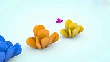 趣味早教：可爱的小松鼠吃坚果 变色小动画学颜色