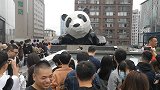 合影1分钟排队1小时！游客排长队打call网红“大熊猫”雕塑