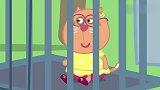 卡通益智动画 英雄小狼救援笼子里的小猫