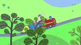 小猪佩奇：猪爷爷有小火车，轮子还是橡胶的，想去哪就去哪