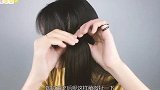 简单快速易学，2个三股辫搞定的发型，外出上班族都适合