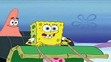 海绵宝宝：大怪物从山后面爬了出来，大家吓得赶紧跑了