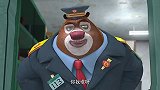 熊大变身火车站管理员和熊二分头阻止光头强运木头