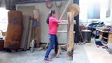 咏春女孩练木人桩，我们来看看吧