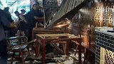 用餐高峰期，福建漳州一餐饮店突然塌了 多名顾客被砸伤送医