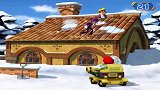 超级马里奥游戏动画：屋顶避雪球子弹比赛！