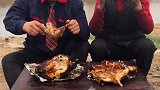 二鹏一家不愧是东北人，吃鸡都是这样吃的，真是太豪气了！