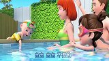 超级宝贝：父母水性真不错，还会潜泳，潜入水底