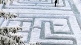 南方人羡慕了！东北幼儿园老师花2小时 用雪建成雪迷宫