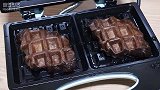 自制巧克力可颂华夫饼、香草黄油冰淇淋雪砖、、巧克力脏脏泡芙