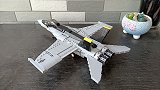 积木搭建：试玩小鲁班积木积制模王F/A-18战斗机