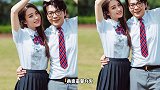 吉娜郎朗穿情侣学生制服，正经严肃的衬衫，掩盖不了吉娜魔鬼身材