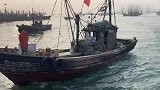 渔码头风浪太大，刚捕到的八爪鱼差点逃到大海里