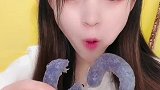 蓝莓味蚊香冰圈，雨衣妹吃冰