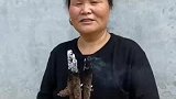 农民大妈用烧火棍作画