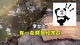 村民遇到鳄鱼淡定洗碗