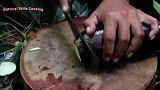 茄子里夹肉做烧烤，别说村姑了，我也爱吃啊