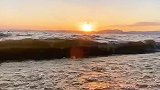 海晏村原视频，海浪，日落