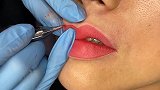 女子为了方便，做了个半永久红唇，又美又显气质