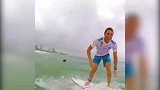 皇马粉丝玩嗨了 澳大利亚海边冲浪6到飞起