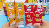 一起来试吃海绵宝宝趣味零食，有好吃的米饼和魔发丝糖果