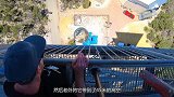 将绿色铁拳从45米高空落下，砸向石板的瞬间，场面实在惊艳！