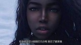 她是全球最黑的美女，像巧克力版的芭比娃娃，瞳孔犹如天蓝色宝石