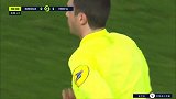 下半场补时第1分钟波尔多球员乌丹黄牌