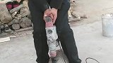男子网购劈柴神器，使用时不断吐槽