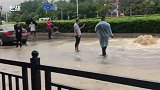 雨后结队马路捕鱼，女生围观班都不想上