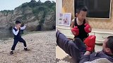 6岁萌娃梦想当世界拳王 出手凶狠打得亲爸不敢当陪练